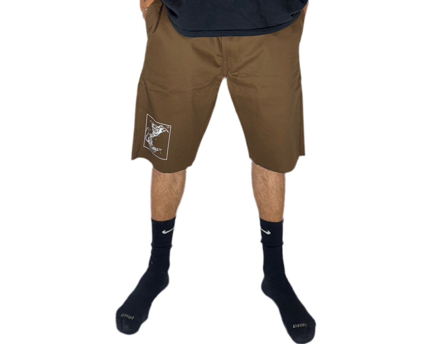 brown dickies jorts