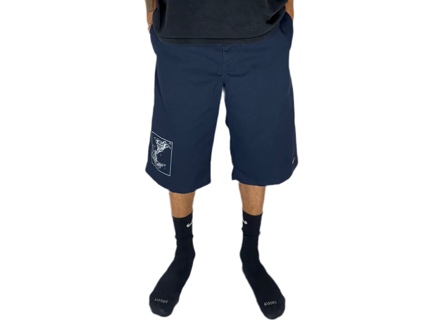 navy blue dickies shorts
