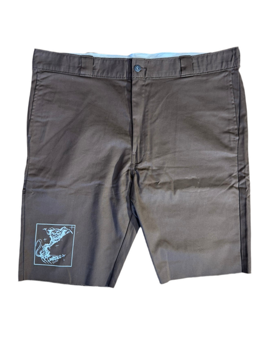 brown dickies jorts
