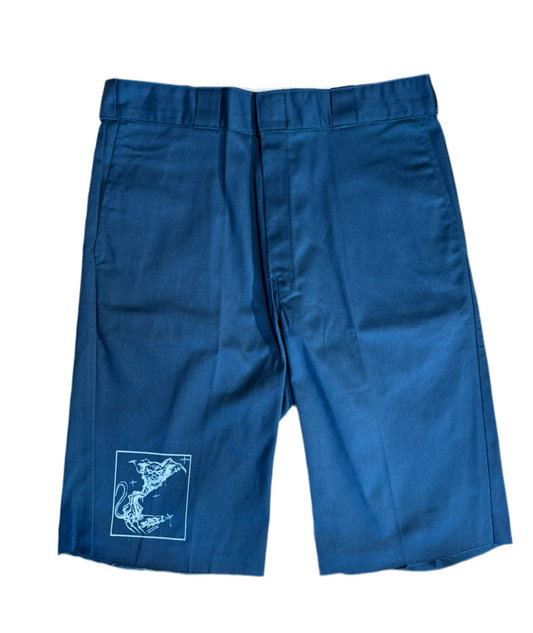 navy blue dickies jorts